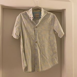Short sleeve button down with palm trees